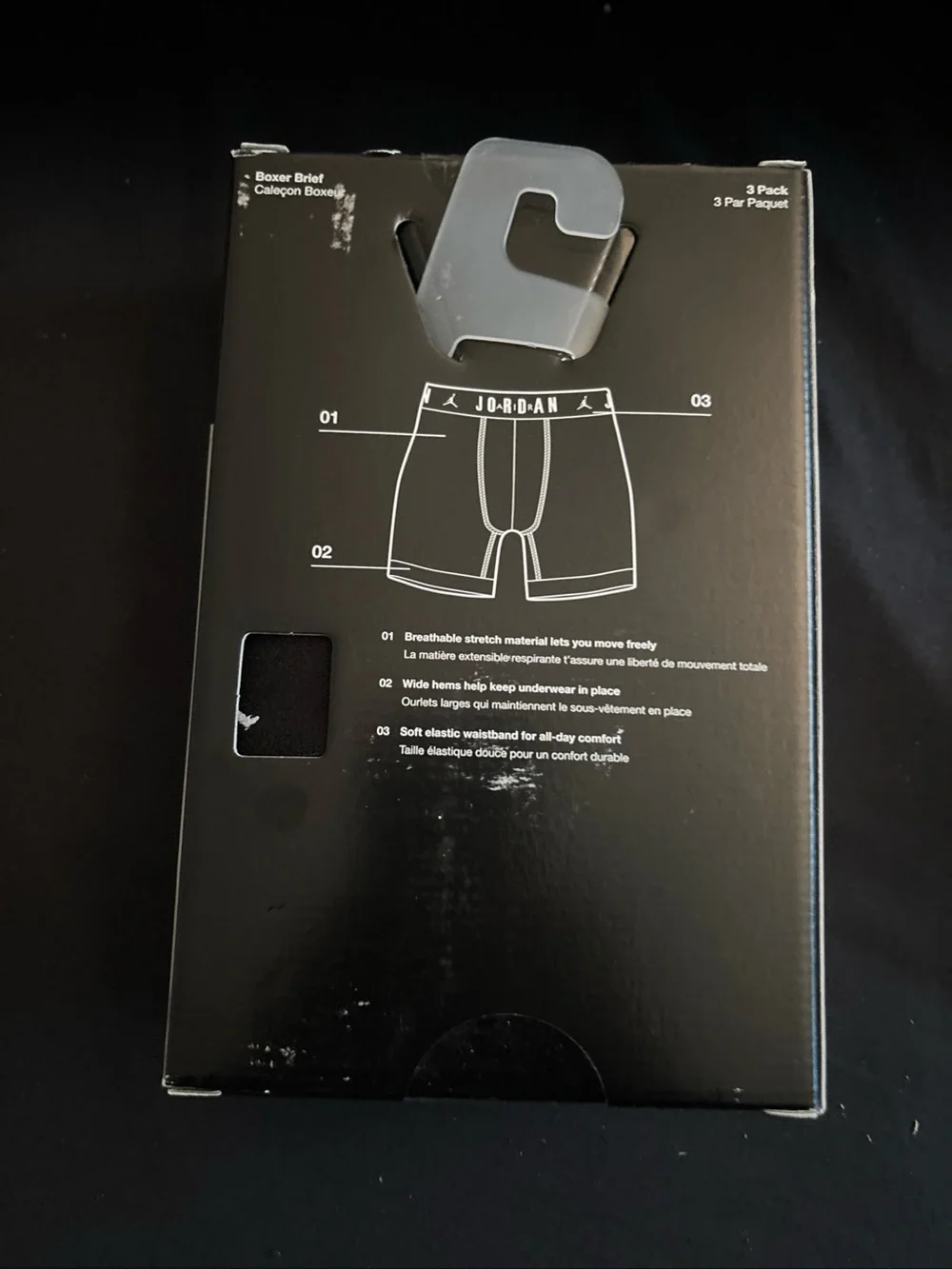 Jordan 3-Pack Boxer Briefs - Black, Red, Gray